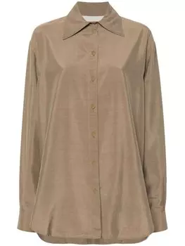 Рубашка QUIRA с заостренным воротником и пуговицами, коричневый