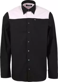 Рубашка Raf Simons Bicolor Americano Shirt Print On Shoulder 'Black', черный