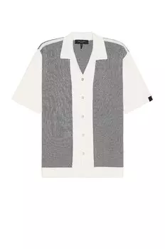 Рубашка Rag & Bone Herringbone Snap Front Avery Button Down, цвет Ivory Multi