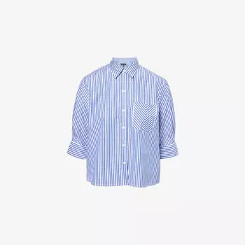 Рубашка Rag & Bone Lucia в полоску, синий / белый
