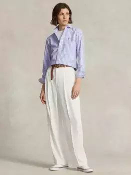 Рубашка Ralph Lauren Polo Ralph Lauren Striped Cotton, цвет island blue/white