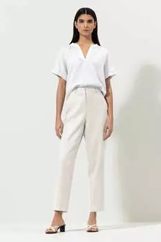 Рубашка Ramie с трикотажной спинкой LUISA CERANO, цвет bleached white