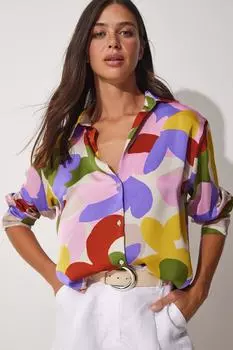 Рубашка - Разноцветный - Классический крой Happiness stanbul, разноцветный