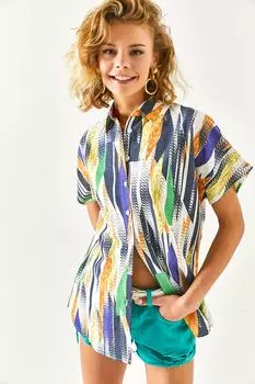 Рубашка - Разноцветный - Классический крой Olalook, разноцветный