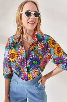 Рубашка - Разноцветный - Классический крой Olalook, разноцветный