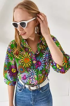 Рубашка - Разноцветный - Классический крой Olalook, разноцветный