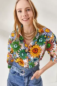 Рубашка - Разноцветный - Классический крой Olalook, разноцветный