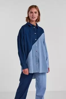 Рубашка - Разноцветный - Свободный крой PIECES, разноцветный