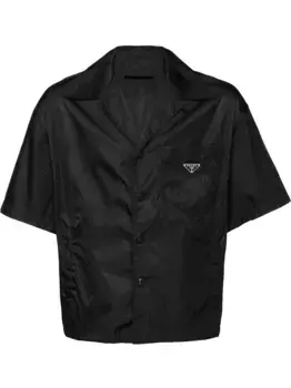 Рубашка Re-Nylon с короткими рукавами Prada, черный