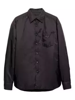 Рубашка Re-Nylon с логотипом Prada, черный