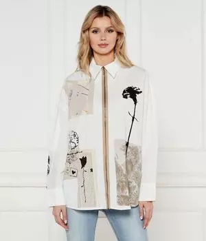 Рубашка recortes_lacroix Oversize fit Desigual, белый