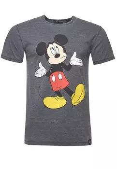 Рубашка Recovered Disney Mickey Mouse Deciding, серый