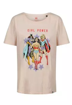 Рубашка Recovered Girl Power Heroes Slub, розовый