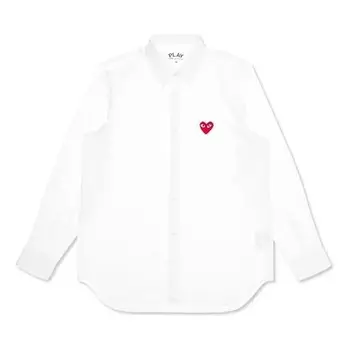 Рубашка red emblem button down 'white' Comme Des Garcons Play, белый