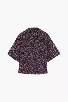Рубашка Reed из поплина стрейч с цветочным принтом RAG & BONE, бордовый