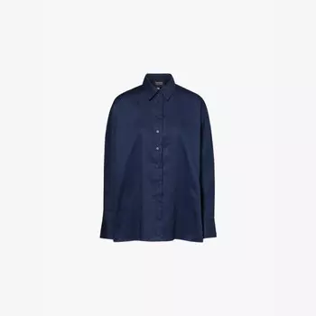 Рубашка Reformation x laura harrier collins с длинными рукавами из органического хлопка стретч Reformation, синий