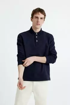 Рубашка регби стандартного кроя H&M, синий