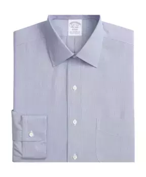 Рубашка Regent стандартного размера оксфорд стрейч воротник Эйнсли в клетку Brooks Brothers, синий