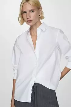 Рубашка Regu с лиоцеллом Mango, белый