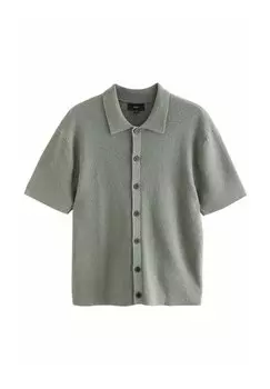 Рубашка REGULAR FIT-BOUCL BUTTON THROUGH Next, зеленый