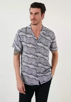 Рубашка Regular Fit Buratti, индиго белый