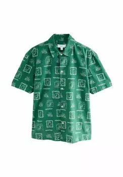 Рубашка REGULAR FIT - CONVERSATIONAL PRINTED SHORT SLEEVE Next, зеленый