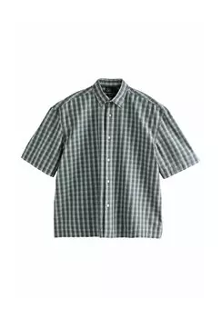 Рубашка REGULAR FIT EDIT BOXY SHORT SLEEVE CHECK Next, серый