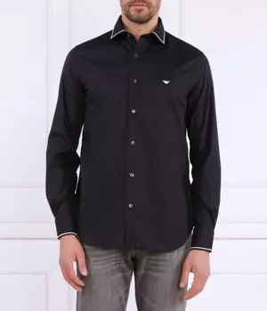 Рубашка Regular Fit Emporio Armani, черный