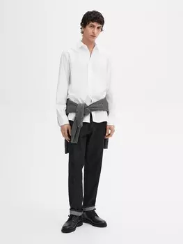 Рубашка Regular-Fit из 100% хлопка Massimo Dutti, белый