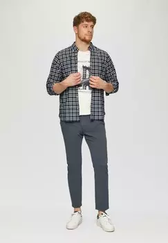 Рубашка REGULAR FIT KARIERTES MIT BUTTON-DOWN-KRAGEN s.Oliver, белый