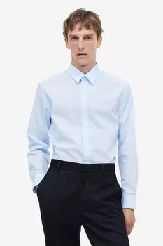 Рубашка regular fit, которую легко гладить H&M, синий