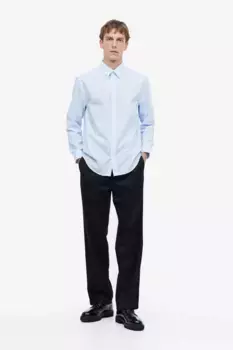 Рубашка regular fit, которую легко гладить H&M, синий