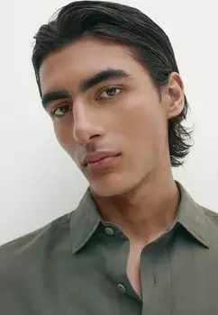 Рубашка REGULAR FIT Massimo Dutti, темно-зеленый