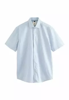Рубашка REGULAR FIT SHORT SLEEVE CUTAWAY COLLAR Next, синий