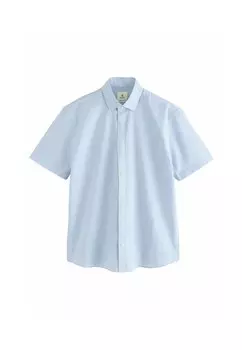 Рубашка REGULAR FIT SHORT SLEEVE SEERSUCKER Next, синий