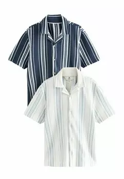 Рубашка REGULAR FIT - SHORT SLEEVE STRIPE 2 PACK Next, синий