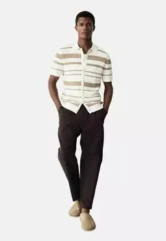 Рубашка REGULAR FIT - SHORT SLEEVE STRIPE Next, бежевый
