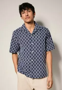 Рубашка REGULAR FIT - TRELLIS TEXTURED SHORT SLEEVE Next, синий