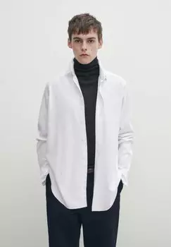 Рубашка REGULAR FIT TWO-PLY Massimo Dutti, цвет white
