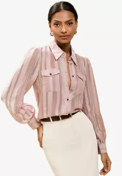 Рубашка REGULAR FIT - UTILITY STRIPE BURNOUT Lipsy, фуксия