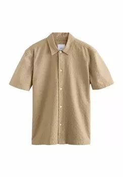 Рубашка REGULAR FIT -WAFFLE TEXTURE SHORT SLEEVE Next, бежевый
