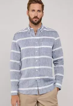 Рубашка REGULAR FIT WIDE STRIPED LINEN Faonnable, темно-синий