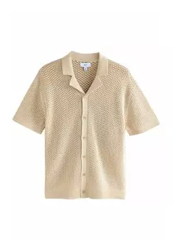 Рубашка REGULAR FIT WITH CUBAN COLLAR Next, бежевый