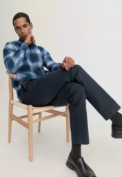 Рубашка REGULAR hessnatur, синий