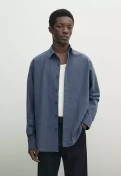 Рубашка REGULAR THIN STRIPED Massimo Dutti, цвет mottled blue