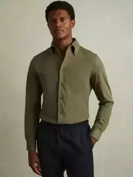 Рубашка Reiss Malone Garment Dyed Cotton Pique Oxford