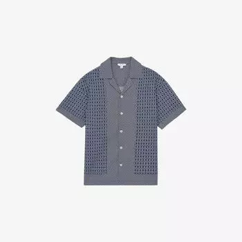 Рубашка Reiss Matisse с геометрическим узором, белый