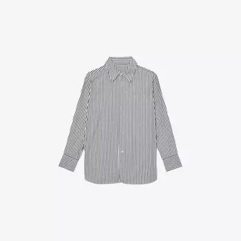 Рубашка Reiss x les 100 ciels Blair полосатая хлопковая, белый