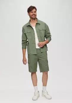 Рубашка RELAXED FIT QS, темно-зеленый