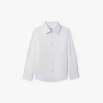 Рубашка Remote облегающая хлопковая 3-14 лет Reiss, белый